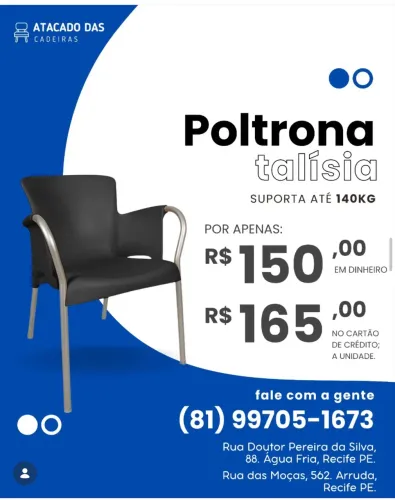 Poltrona Talisia é no Atacado das Cadeiras
