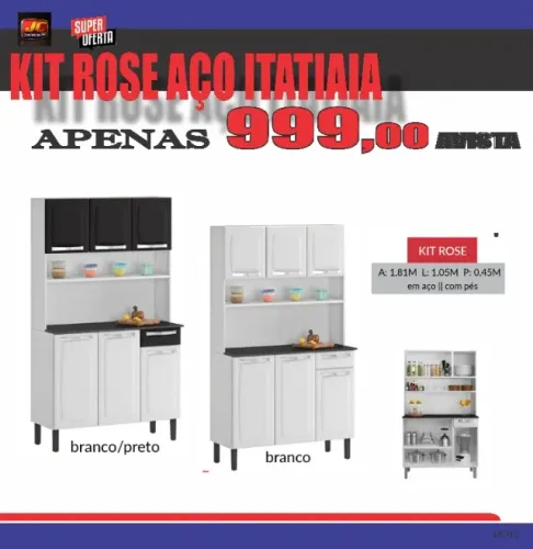 KIT ROSE AÇO ITATIAIA BRANCO 