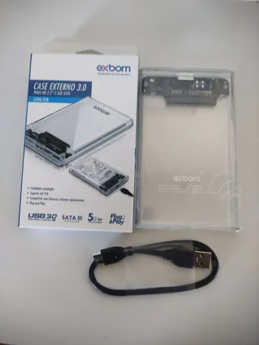 Case externo transparente para HD de notebook e ssd