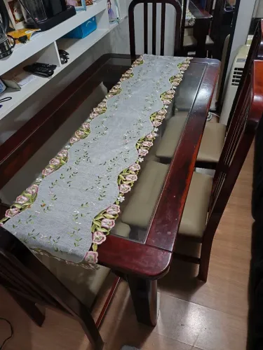 Mesa Madeira com 6 Cadeiras