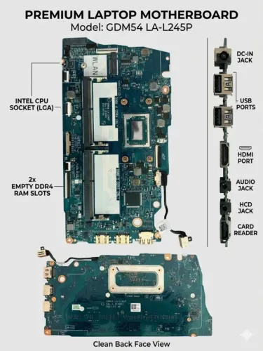 Placa Mãe Notebook Dell GDM54 LA-L245P Rev 1.0 AMD Ryzen 5 3450U