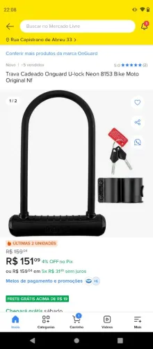 Trava cadeado original 
