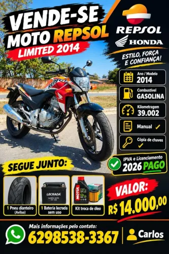 Honda CB 300R Repsol Limited Gasolina 2014, Km 39.002