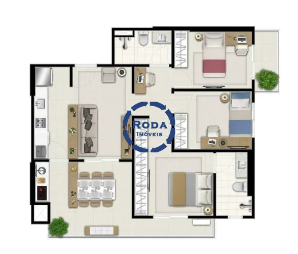 Apartamento | Venda | 3 dormitórios (1 suíte) | 89m² | Encruzilhada | Santos