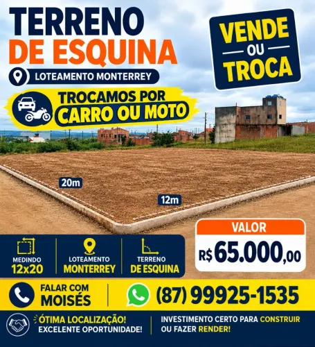 Terreno no Loteamento Monterrey