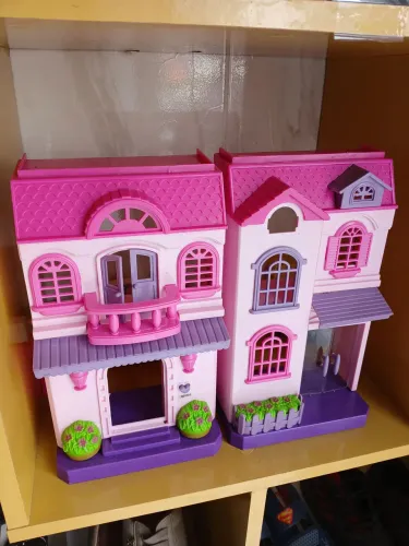 Casinha rosa de bonecas completa brinquedo fofo menina