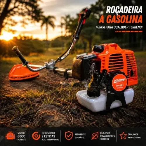 ROÇADEIRA A GASOLINA 80CC MAKINA MK-80-BP