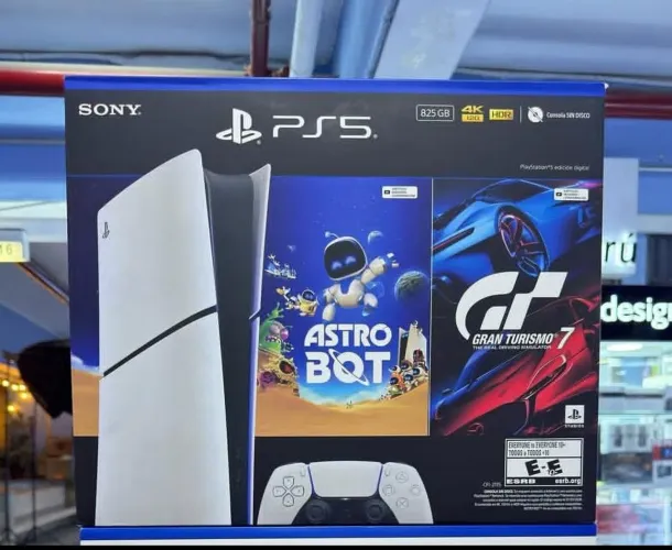 PS5 slim lacrado - 2 jogos