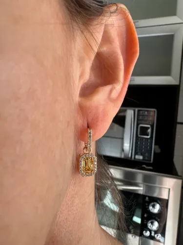 Brincos originais Swarovski com pedras de cristal lapidado