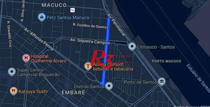 Terreno à venda, 1175 m² por R$ 2.544.000,00 - Macuco - Santos/SP