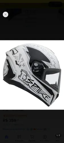 Capacete usado semi-novo 