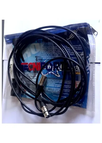 Cabo XLR/XLR Tecniforte True Voice Preto 3M Conector Fêmea/Macho