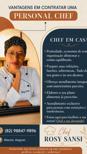 Serviço de personal chef e comida congelada 