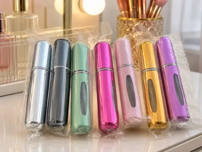 Kit 2 Mini Frascos De Perfumes Spray Recarregável Bolso 5ml