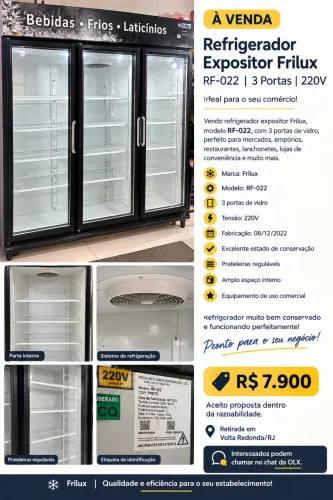 Refrigerador Expositor Frillux -03 portas /220V