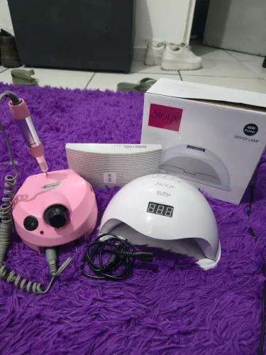 Kit Unha em Gel - Motor Porquinho, Cabine e Kit Lixa