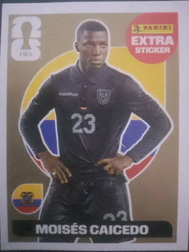 Figurinha extra ouro Moisés Caicedo Equador Copa 2026 - Panini Original 