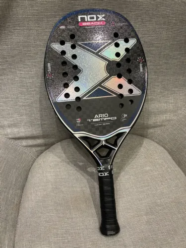 Raquete Beach Tennis Nox AR10 Tempo Luxury Carbono 12K + Capa