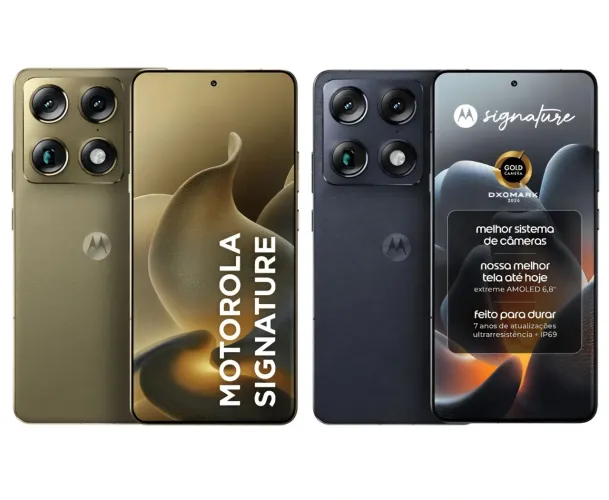 (Lacrado) Smartphone Motorola Signature 5G 512GB 24GB RAM* 50MP Tela 6.8" - Verde ou Preto