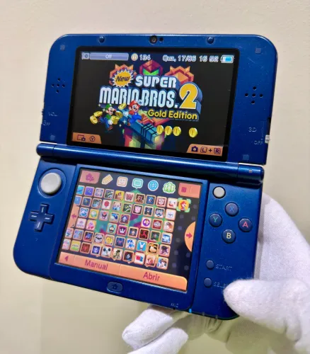 New Nintendo 3ds XL Galaxy Style Tela Ips Desbloqueado 64 GB - RESERVADO