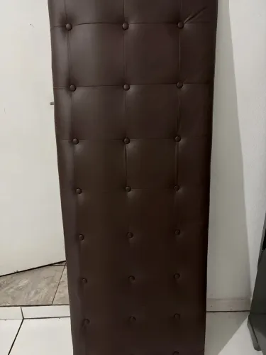 Cabeceira cama box courino marrom