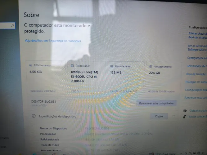 Notebook Dell I3 