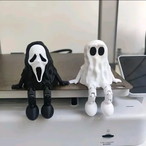 Fantasminha articulado I ghost face decorativo para setup gamer