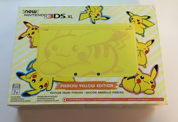 New Nintendo 3ds XL LL Pikachu Edition CIB