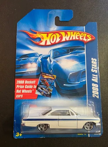 Hot Wheels 2008 All Stars White '62 Chevy w/ PR5s on Beckett Price Guide Card #76