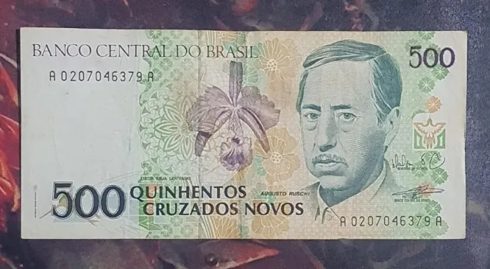 Nota de 500 Cruzados Novos Sem Carimbo Colecionador Rara Valor Histórico