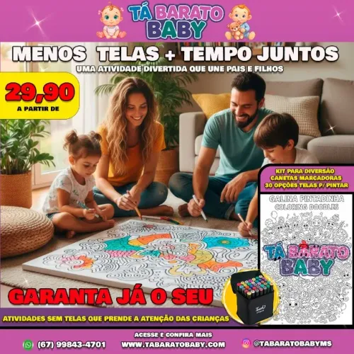 Tela para pintura com caneta marcadora