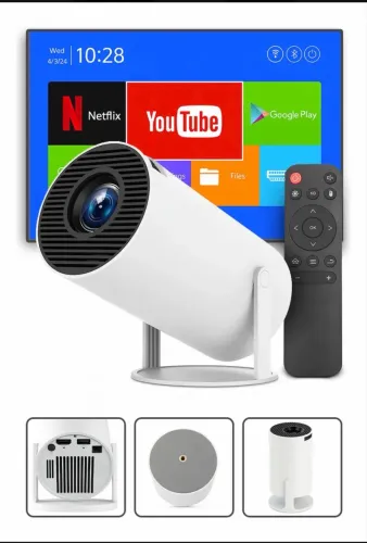 Mini Projetor Davely HY300 4K Android com Wi-Fi e Bluetooth NOVO NA CAIXA