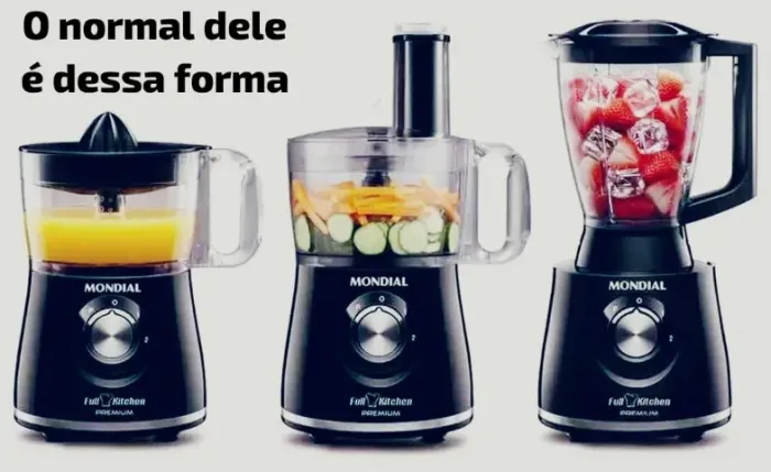 Multiprocessador Mondial Premium Full Kitchen Nmp-08 500w pó