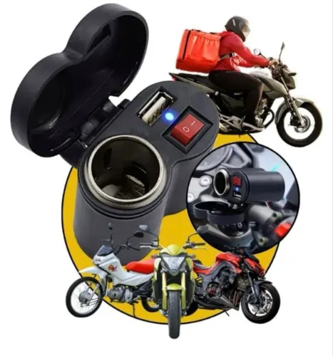 Carregador de celular para moto