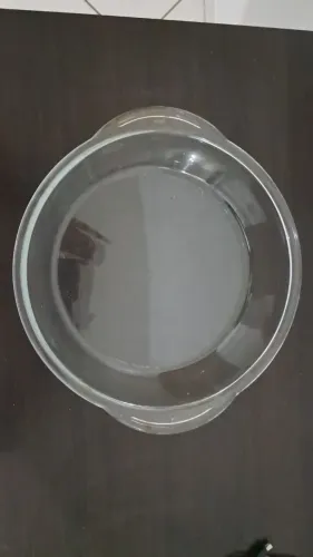 Kit 5 Assadeiras de Vidro Redondas - 25cm (Estilo Marinex)