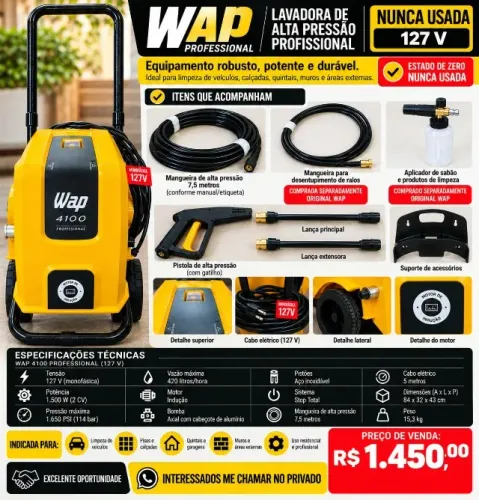 VENDO LAVADORA WAP 4100 PROFESSIONAL ? 127 V