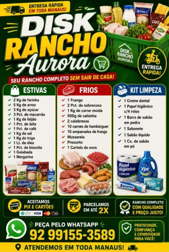 ? DISK RANCHO AURORA - Entregamos em toda Manaus! ?