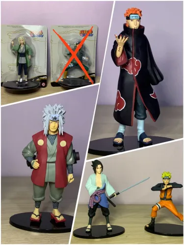 Bonecos Naruto Shippuden - Naruto, Jiraya e Pain