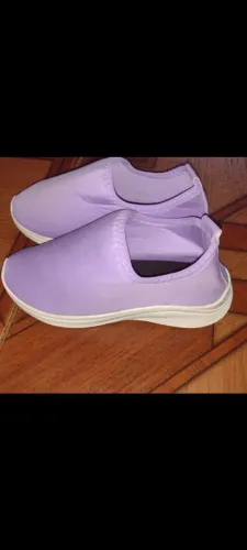 Tênis Infantil Calce Facil Leve Confortável Liso Lilas -