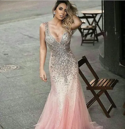 Vestido de Festa Longo - Brilhante e Delicado