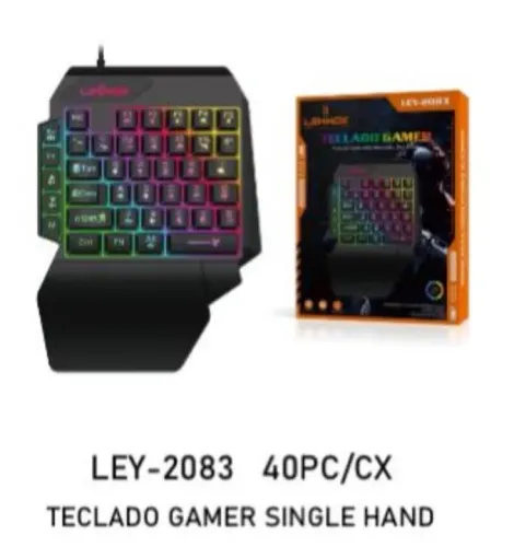 Teclado Gamer Single Hand LEY-2083 - 40PC/CX