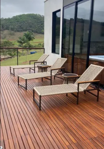 Cadeiras de Sol em alumínio e tela sling 