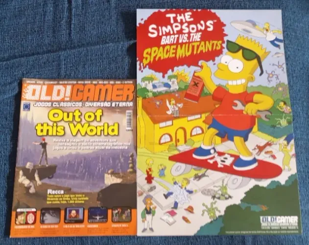 Revista Old Gamer Nº 4 + Pôster Simpsons Bart VS The Space Mutants