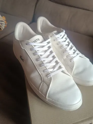 Tênis Lacoste Masculino Couro Lerond Branco