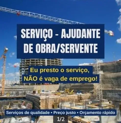 Serviço - Ajudante de pedreiro