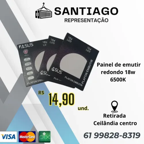 Painel Led 18w redondo 6500k 22cm 