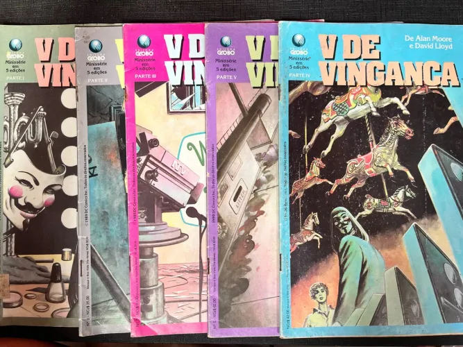 V de Vingança Globo  minissérie em 5 volume