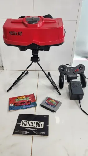 Nintendo Virtual Boy + Jogo Mario's Tennis + Tripé + Fonte Original (Oculos VR) - N13770