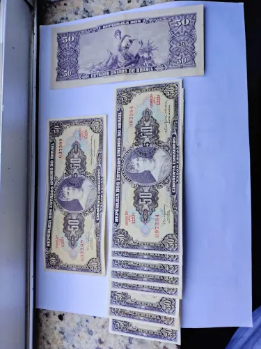Cédulas Antigas Brasileiras - 50 Cruzeiros