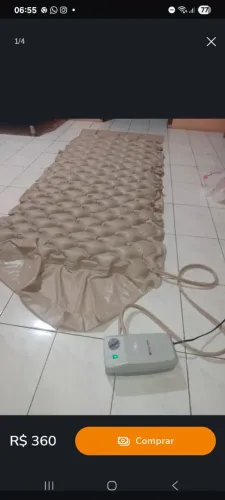 Colchão pneumático com pressão